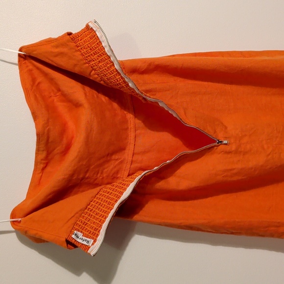 REFORMATION marcella linen strapless dress - size 2 - Picture 11 of 11